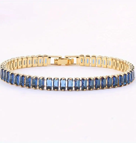 Pulsera tenis oro 18k laminado