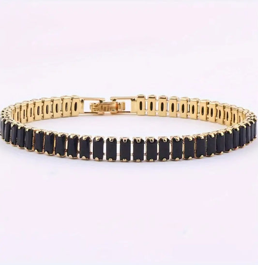 Pulsera tenis oro 18k laminado